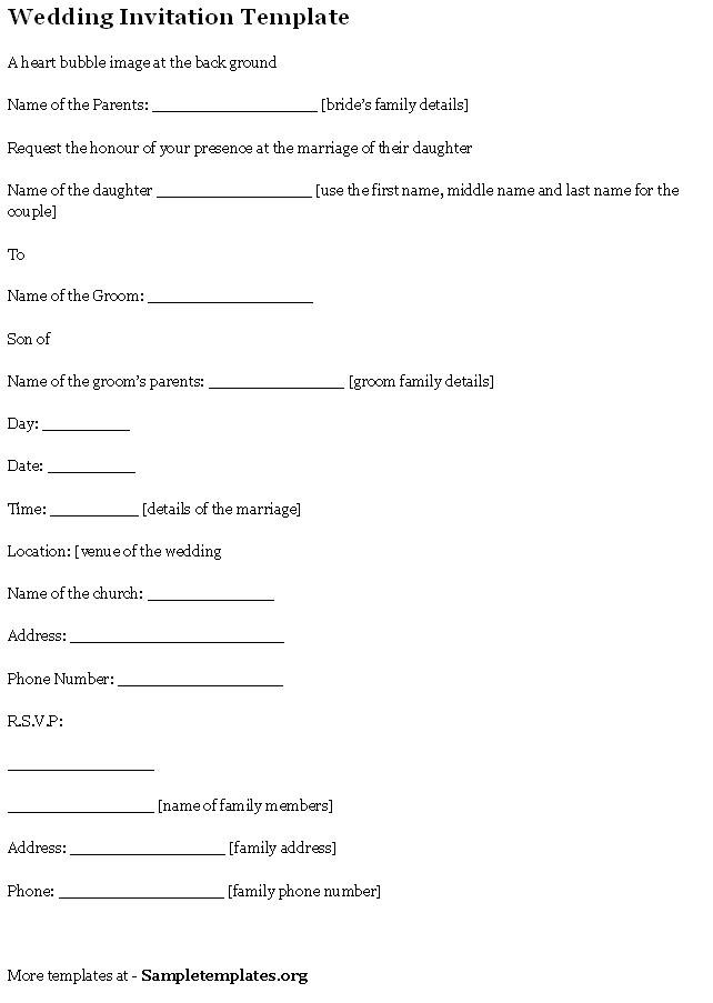 Invitation Form Design Pdf