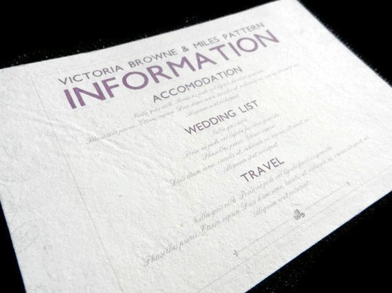 Invitation Insert Card Template