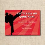 Karate Birthday Invitations Printable