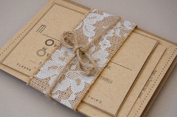 Lace Wedding Invitations Diy