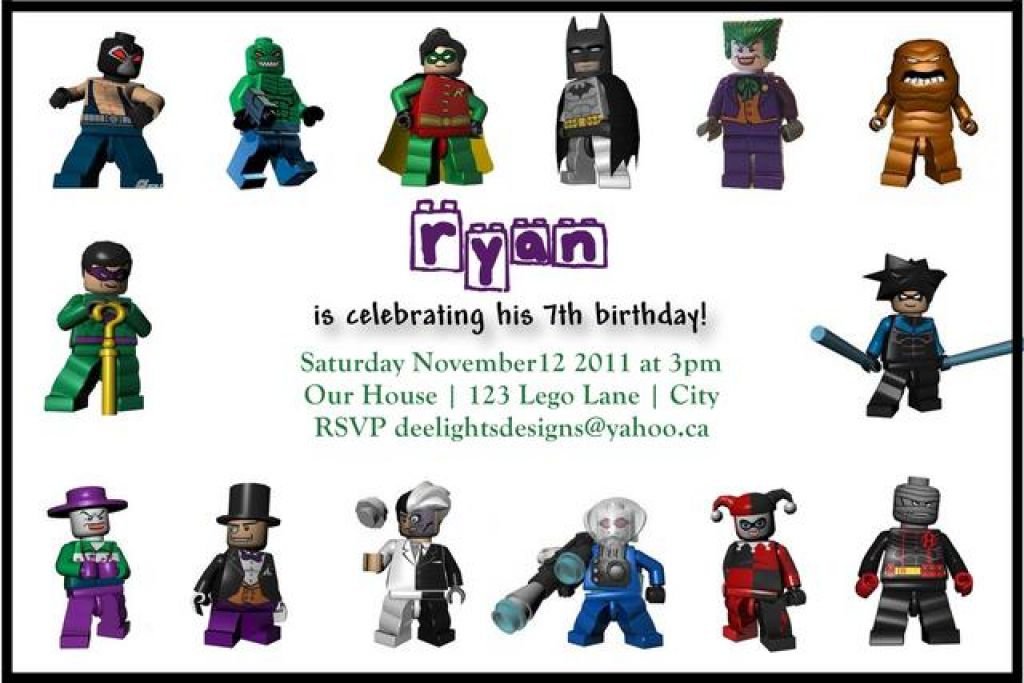 Lego Batman Invitation Template