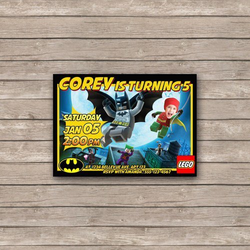 Lego Batman Invitations