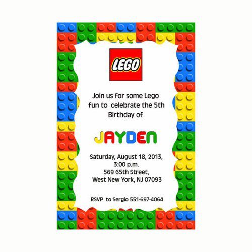 Lego Birthday Invitations