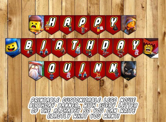 Lego Movie Birthday Banner Printable