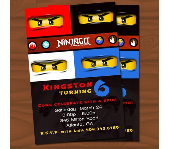 Lego Ninjago Invitations