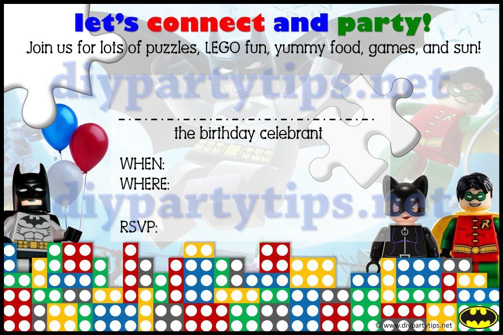 Lego Printable Invitation Templates