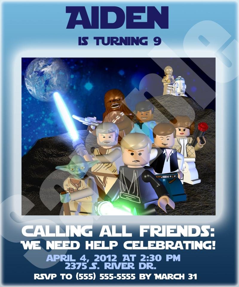 Lego Star Wars Birthday Invitation Wording