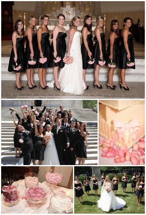 Light Pink And Black Wedding Theme