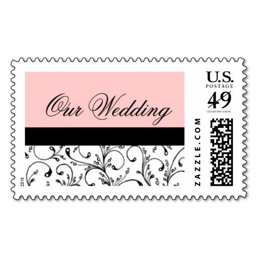 Light Pink Damask Invitation