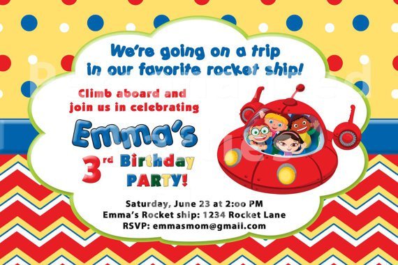 Little Einsteins Invitation Wording