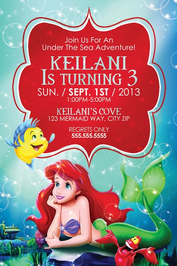 The Little Mermaid Invitations Ideas 9