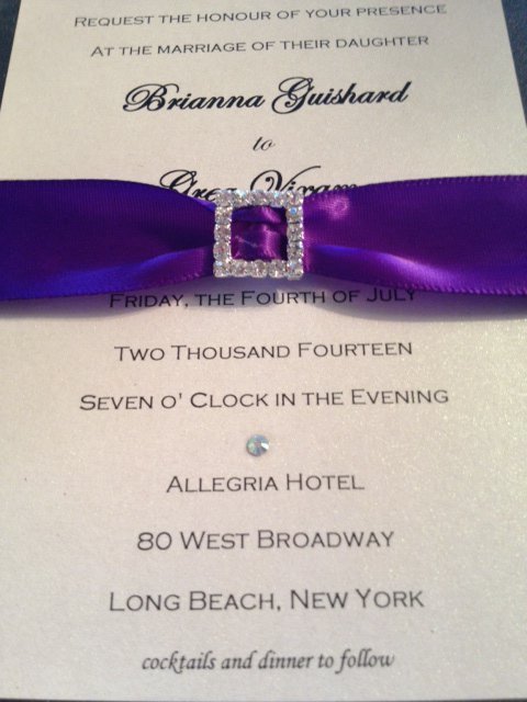 Long Elegant Wedding Invitations