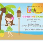 Luau Birthday Invitations Templates