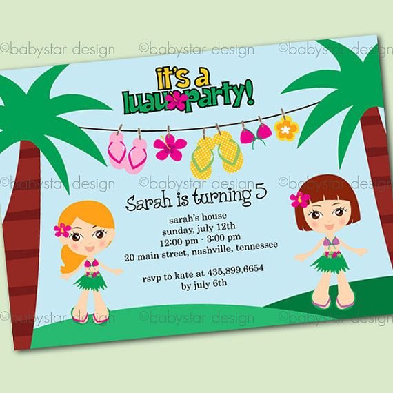 Luau Invitation Templates