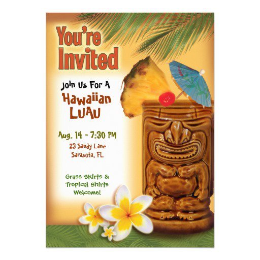 Luau Invitation Templates Free