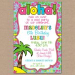 Luau Party Invitation Blank