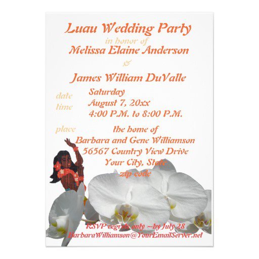 Luau Wedding Invitations