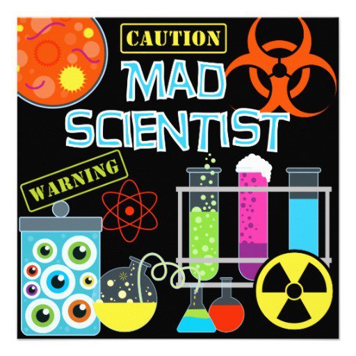 Mad Scientist Birthday Party Invitations