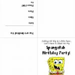 Make Your Own Spongebob Invitations Printable