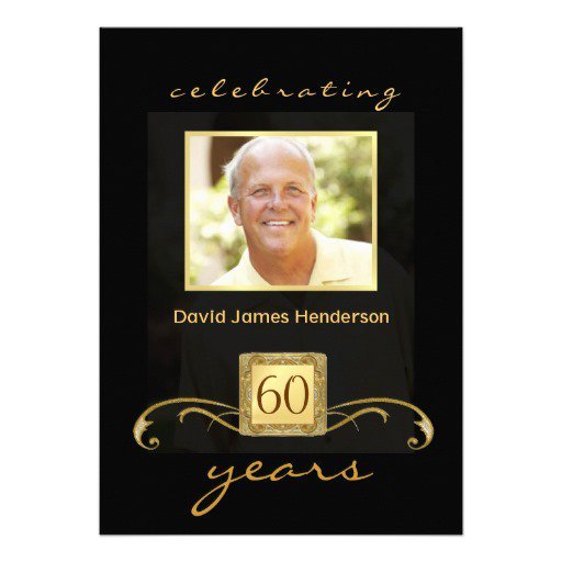 Male 60th Birthday Invitations