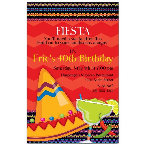 Mexican Fiesta Party Invitations Wording