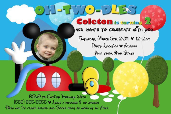 Mickey Mouse Clubhouse Invitation Template Free Download