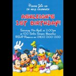 Mickey Mouse Custom Birthday Invitations