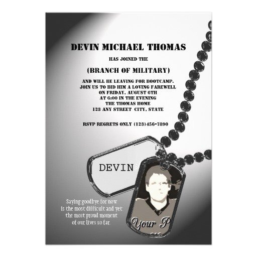 Military Going Away Party Invitation Wording