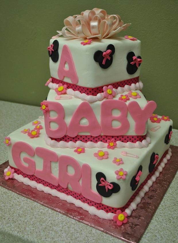 Minnie Mouse Baby Shower Cake