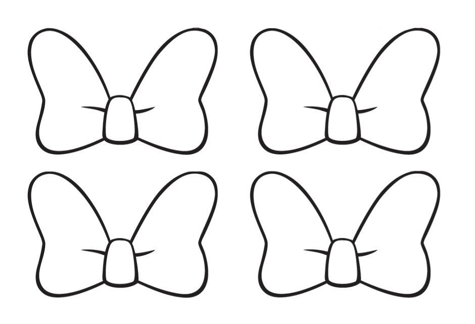 Minnie Mouse Bow Cut Out Templates