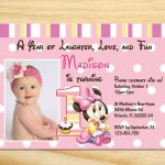 Minnie Mouse 1st Birthday Print Invitations