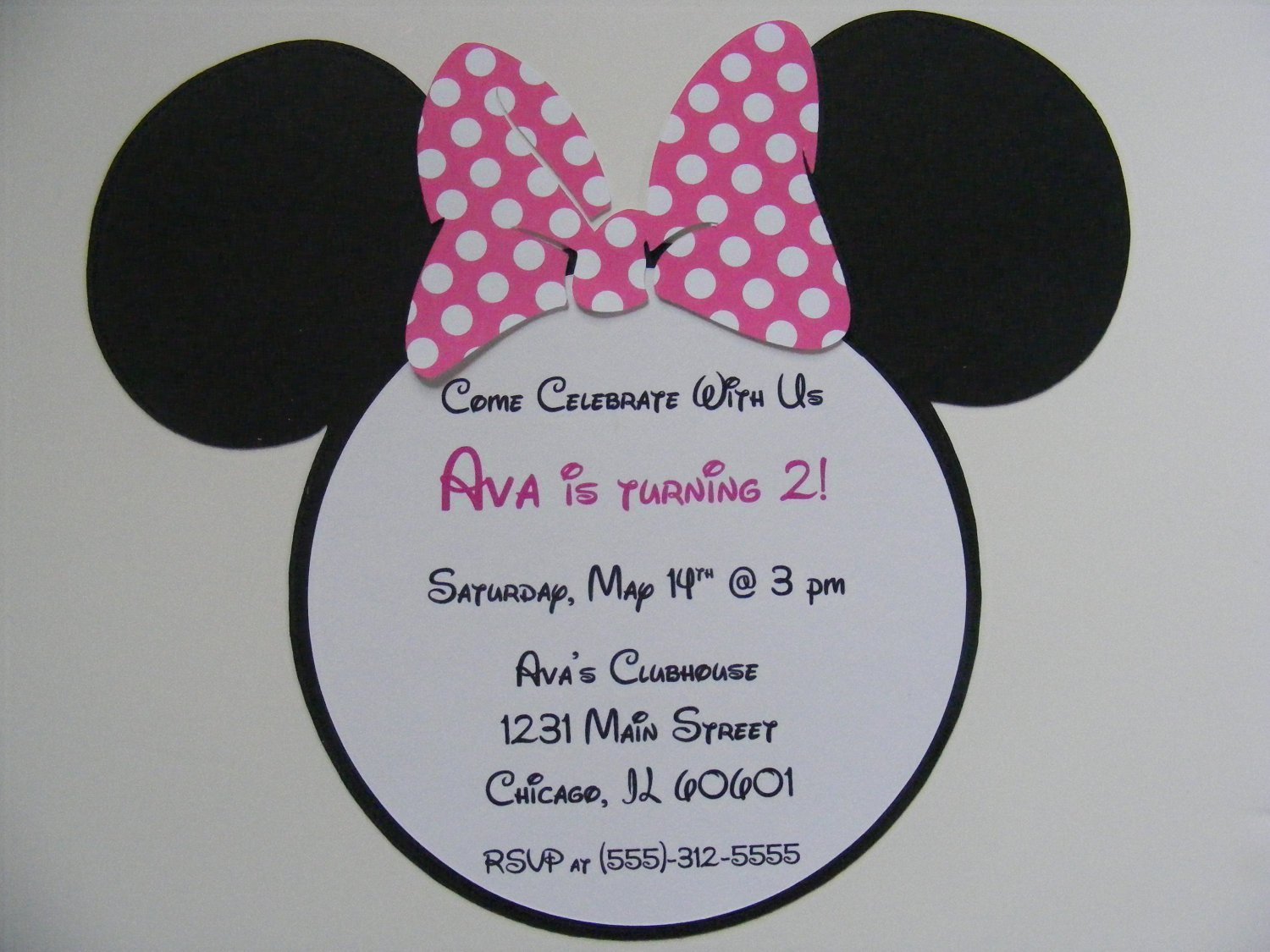 Minnie Mouse Party Invitation Wording