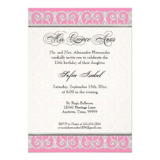 Mis Quince Invitation Wording In Spanish