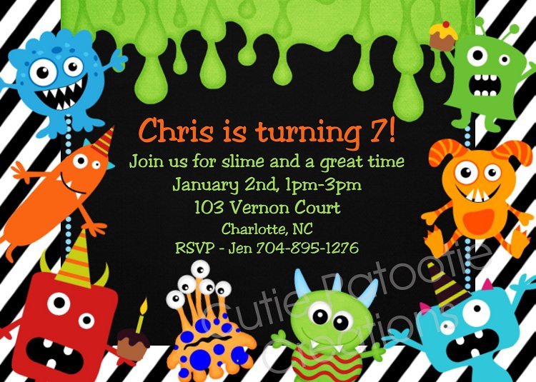 Monster Party Invitations