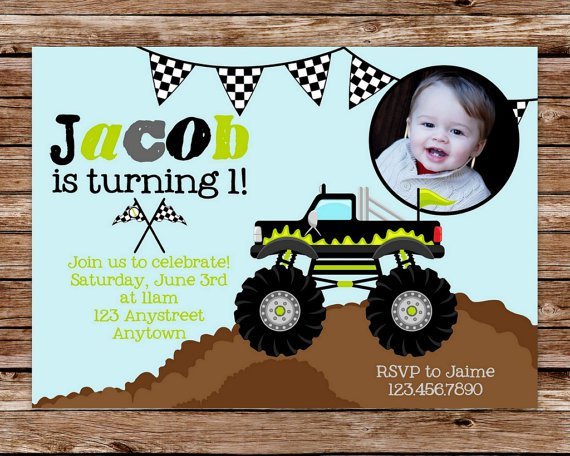 Monster Truck Invitations Printable