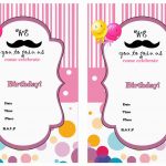 Mustache Birthday Invitation Printable