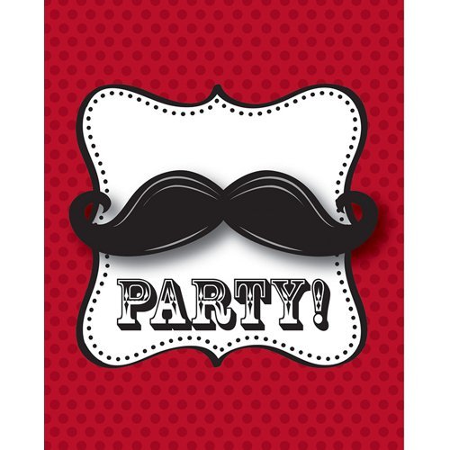 Mustache Party Invitations