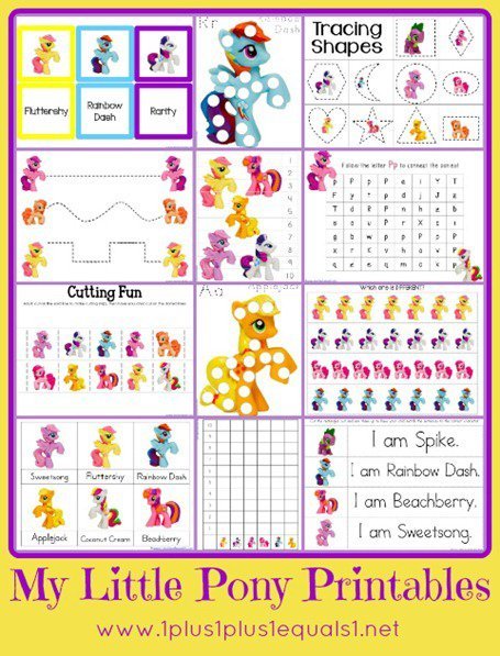 My Little Pony Folding Printables