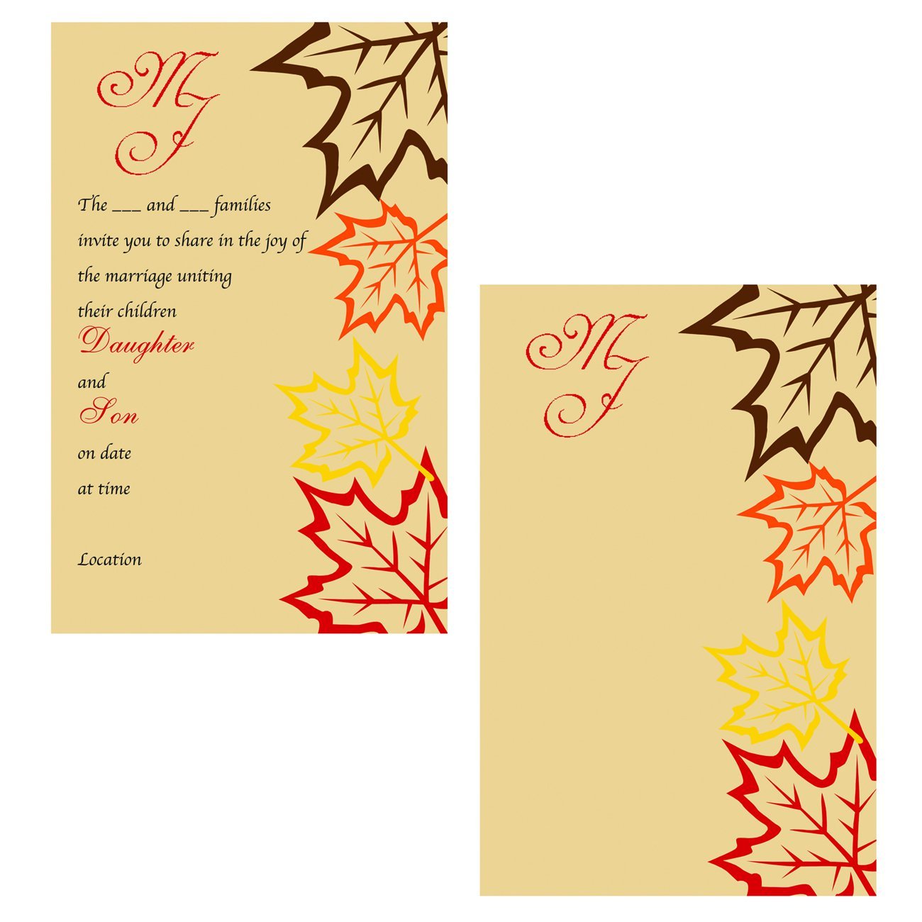 Nature Wedding Invitations