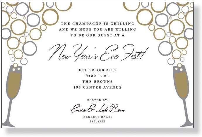 New Year Eve Invitation Templates Free