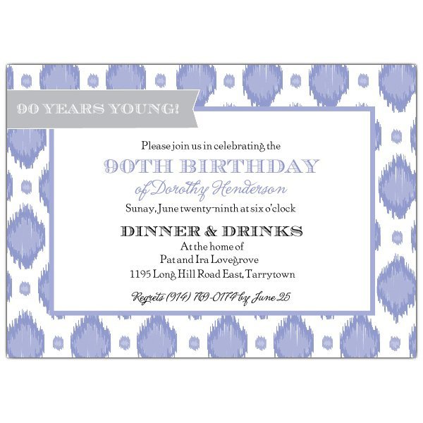 Ninetieth Birthday Invitations