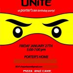 Ninjago Party Invitation Templates