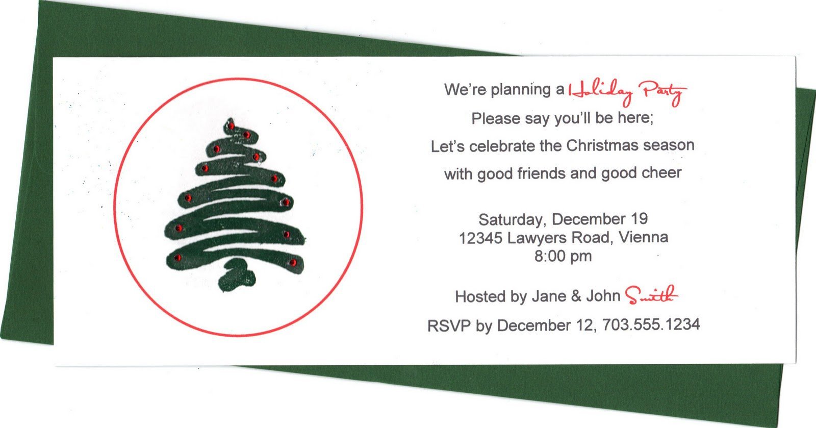 Office Christmas Party Invitations Wording