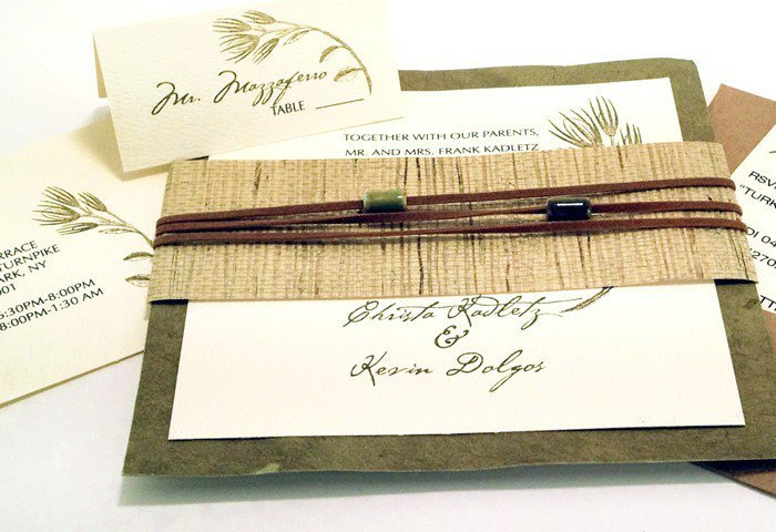 Organic Paper Wedding Invitations