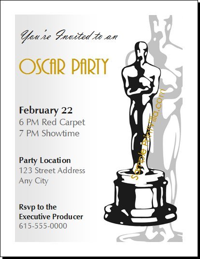 Oscar Party Invitation Templates