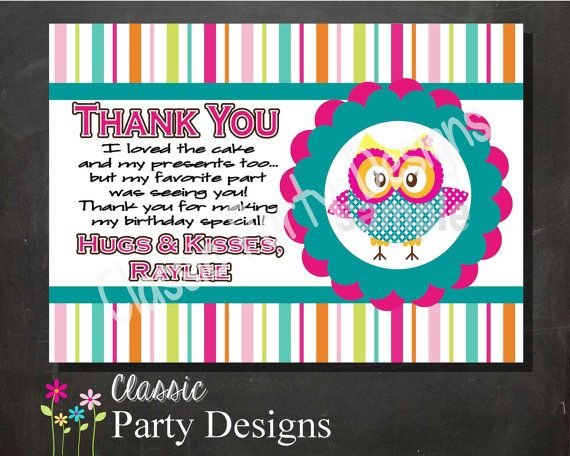 Owl Birthday Party Invitations Etsy