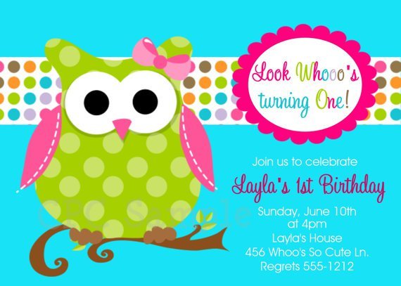 Owl Birthday Party Invitations Free