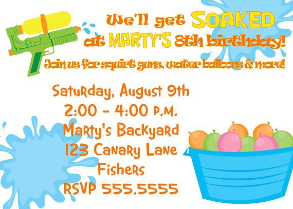 Park Birthday Party Invitations