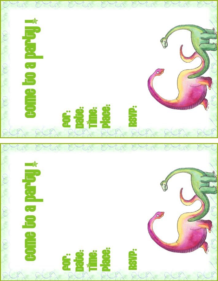 Party Invitation Templates For Boys