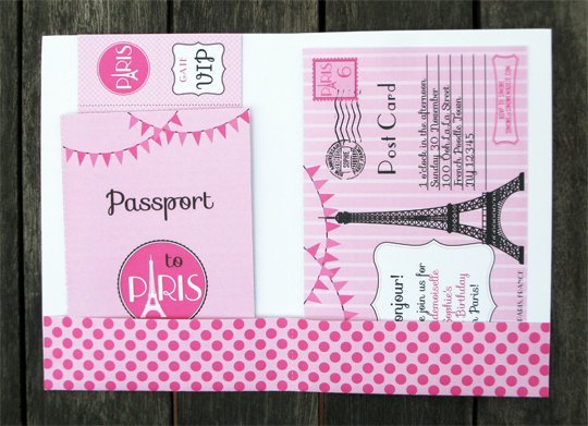 Passport Party Invitations